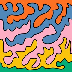 Drawing Illustration Abstract Shape Retro Background Vintage