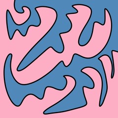 Drawing Illustration Abstract Shape Retro Background Vintage