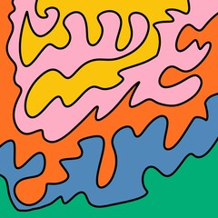 Drawing Illustration Abstract Shape Retro Background Vintage