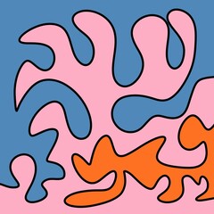 Drawing Illustration Abstract Shape Retro Background Vintage