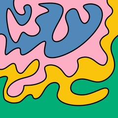 Drawing Illustration Abstract Shape Retro Background Vintage