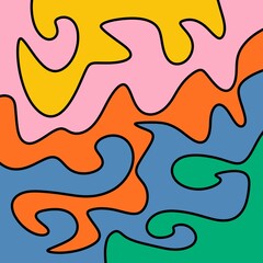 Drawing Illustration Abstract Shape Retro Background Vintage