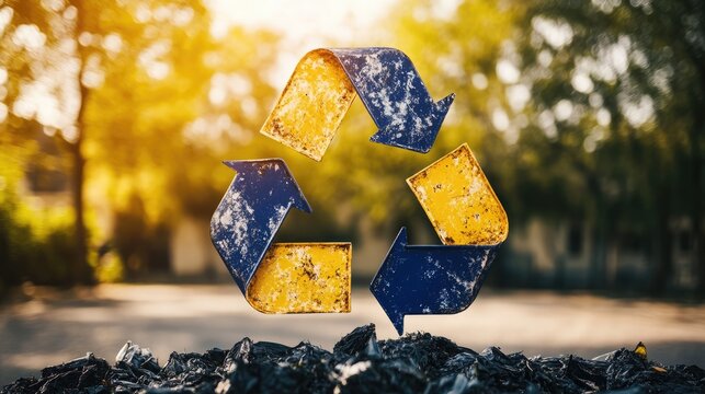 A clean and easily identifiable Triman logo, symbolizing recycling regulations in France, featuring iconic arrows and French text, designed for eco-conscious designs and sustainable branding
