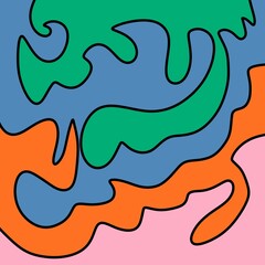 Drawing Illustration Abstract Shape Retro Background Vintage