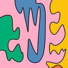 Drawing Illustration Abstract Shape Retro Background Vintage