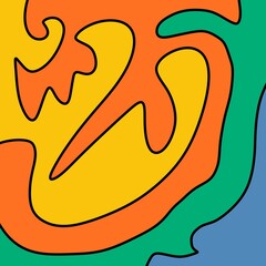 Drawing Illustration Abstract Shape Retro Background Vintage