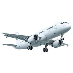 Fototapeta premium Silhouette of a commercial airplane against a black background