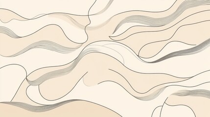 Smooth and fluid line wave patterns with a minimalist touch, perfect for modern advertising, social media templates, and flyers.