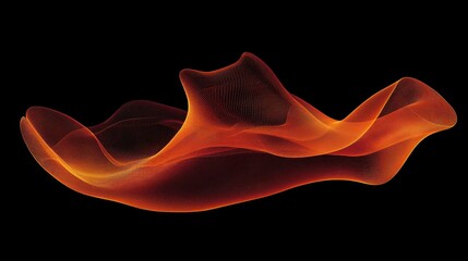 Obraz premium Tech-inspired abstract wave design with smooth flowing lines, perfect for futuristic posters, presentations, and branding.