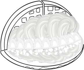 vector illustration of a waffle 