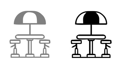 terrace icon Flat design on isolated background