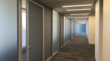 Fototapeta premium Aluminum framed sliding doors fitted with dark grey tinted glass