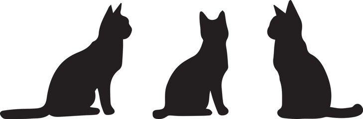 cat silhouette, black cat, cat shape, feline vector, pet silhouette, animal icon, kitty shape, minimalist cat, cat pose, vector cat, black feline, kitty icon,