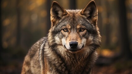 Obraz premium Close-Up Portrait of Golden Jackal in Natural Habitat