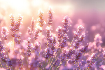 Obraz premium blurred_lavender_field_sunlight,