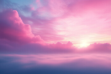 Obraz premium blurred_pastel_pink_sky_morning,