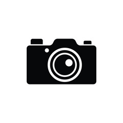 Camera icon and clip art design on a white background. Photo camera symbol design