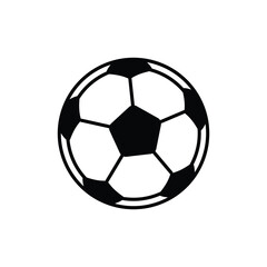 Flat vector icon of a soccer ball isolated on a white background