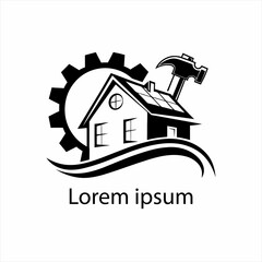 Logo for real estate home solutions that is a home solution.