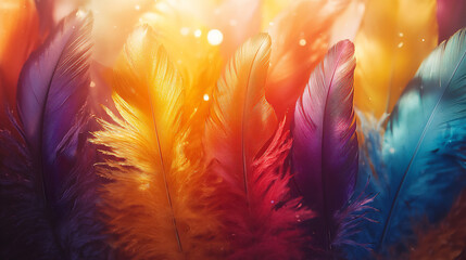 Fototapeta premium colorful_feather_decoration,
