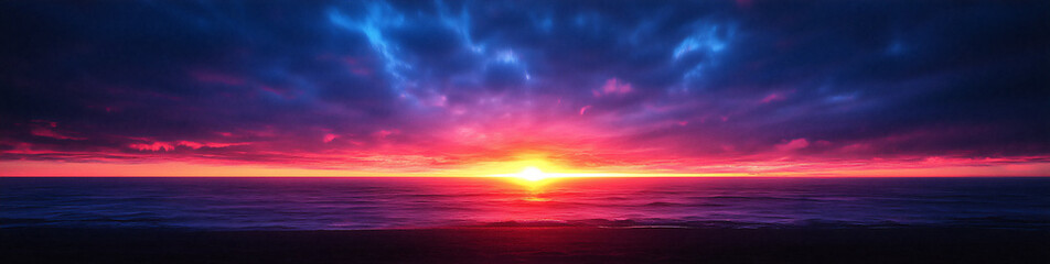 Obraz premium dramatic_blue_purple_sunrise,