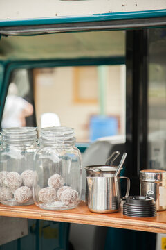 Protein bliss balls in jars