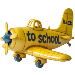 Obraz premium Vintage yellow airplane model display