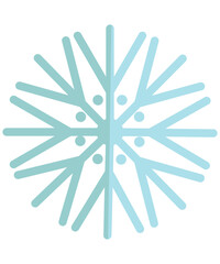 Obraz premium Light Blue Snowflake Icon