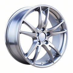 Obraz premium Shop High-Performance Silver Alloy Car Wheels: Stylish & Durable Rims on Transparent background