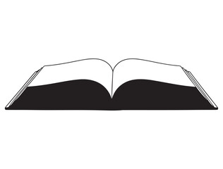 BOOK SILHOUETTE WHITE BACKGROUND