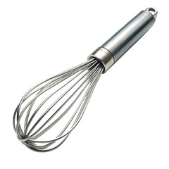 Stainless Steel Whisk: Kitchen Tool for Baking and Cooking on Transparent  background