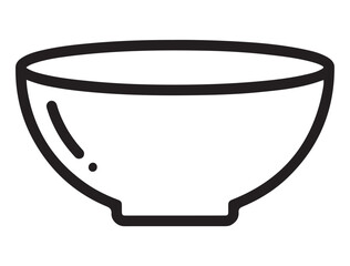 BOWL SILHOUETTE WHITE BACKGROUND
