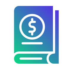 Finance Book Flat gradient icon