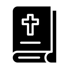 Obraz premium Religious Book Solid black icon
