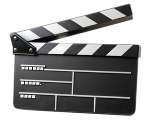 Obraz premium movie clapper board isolated on transparent background. PNG
