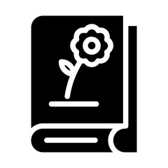 Biology Book Solid black icon