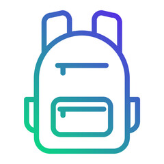 School Backpack Line gradient icon