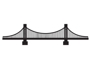 BRIDGE SILHOUETTE WHITE BACKGROUND