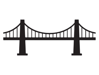 BRIDGE SILHOUETTE WHITE BACKGROUND