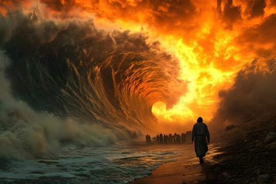 Parting of the red sea