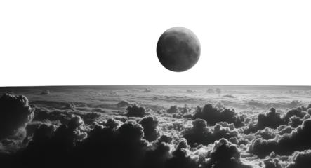 PNG Fullmoon with cloud clouds night sky.