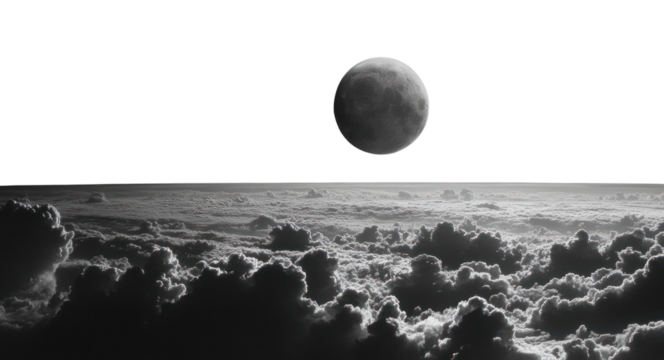 PNG Fullmoon with cloud clouds night sky.