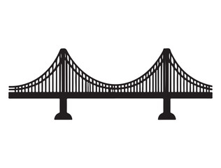 BRIDGE SILHOUETTE WHITE BACKGROUND