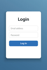 Modern Login Screen with Email and Password Fields