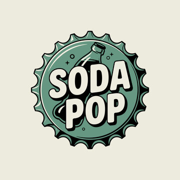 Soda Pop Vintage Bottle Cap Badge