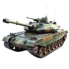 Type 99 Main Battle Tank isolated on transparent background