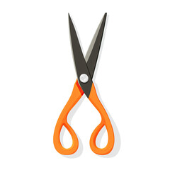 Scissors Icon - A sleek pair of scissors in a flat, minimal design on a white background.

