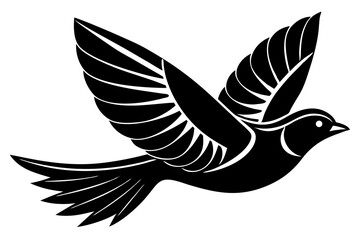 Obraz premium flying bird silhouette vector icon, vector illustration of a bird, vector illustration of an eagle, dove of peace, eagle vector illustration.