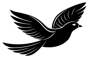 flying bird silhouette vector icon, vector illustration of a bird, vector illustration of an eagle, dove of peace, eagle vector illustration.