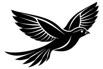 flying bird silhouette vector icon, vector illustration of a bird, vector illustration of an eagle, dove of peace, eagle vector illustration.